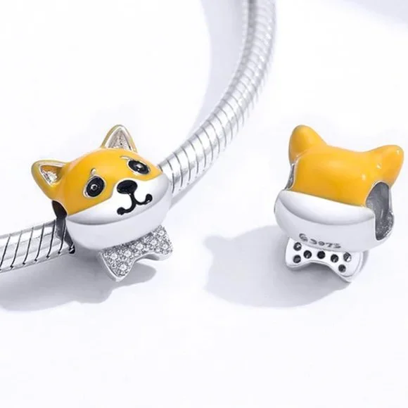 Jewelry | Shiba Inu Dog Charm Beads Fits Pandora Bsc188 Sterling